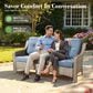 HOMLUX 6-Piece Patio Conversation Set with Coffee Table in Denim Blue, , large