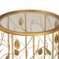 Baxton Studio Anaya End Table in Brushed Gold, , large