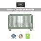 Oxford Baby Meridian 3-Piece Nursery Set with 3-in-1 Convertible Crib, Dresser and Changing Topper in Olive Green, , large