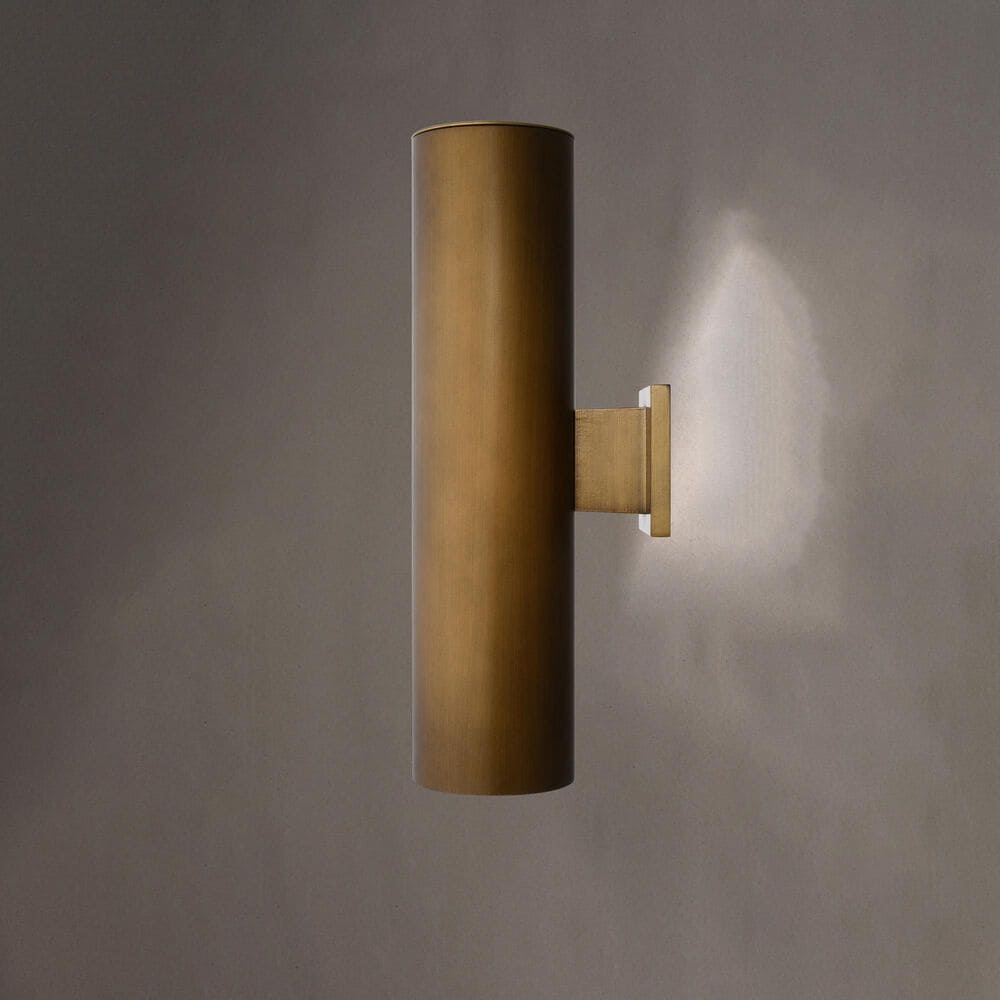 Vaxcel Chiasso 20" 2-Light Outdoor Wall Sconce in Warm Brass, , large