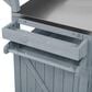 HOMLUX 53" Outdoor Kitchen Island in Grey Blue and Stainless Steel, , large