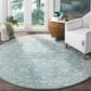Safavieh Evoke EVK270D 3" Round Light Blue and Ivory Area Rug, , large