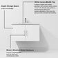Lexora Home Geneva 30" Single Bathroom Vanity in Glossy White with 2 cm White Carrara Marble Top and Rectangular Sink, , large