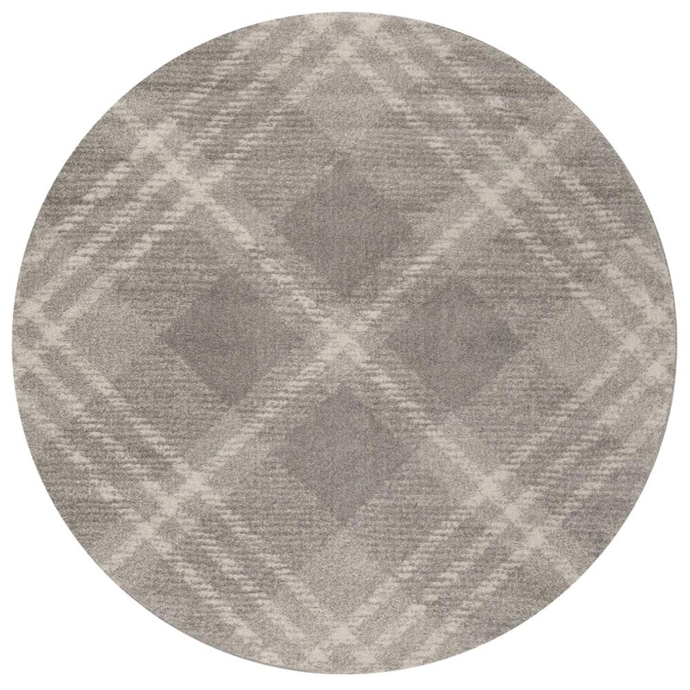 Safavieh Adirondack ADR129B 6" Round Light Grey and Ivory Area Rug, , large