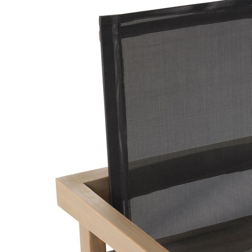 Hearth and Haven Belfast Outdoor Dining Chair with Grey Frame in Black (Set of 2), , large