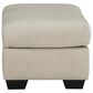 Ashley Santorine Ottoman in Bone, , large