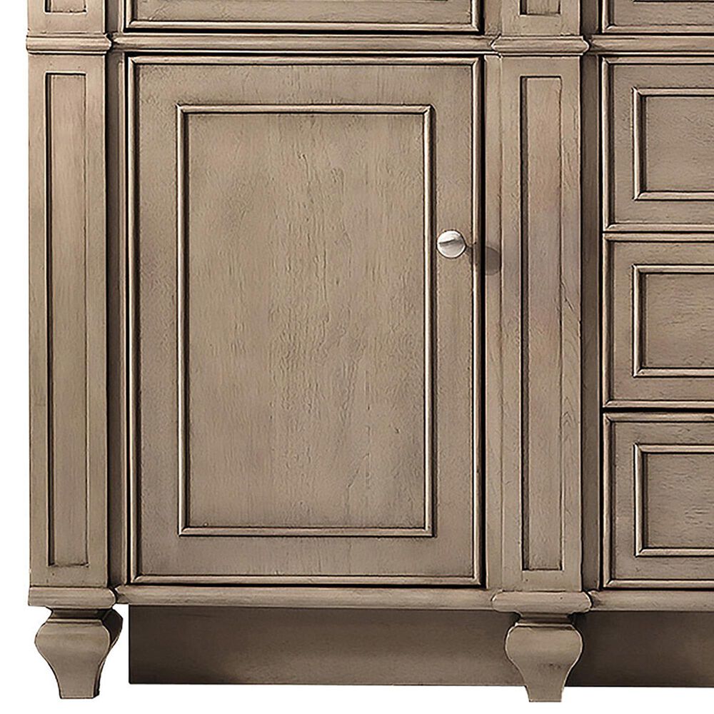 James Martin Vanities Bristol 60" Double Bathroom Vanity in Whitewashed Walnut with 3 cm Lime Delight Quartz Top and Rectangular Sinks, , large