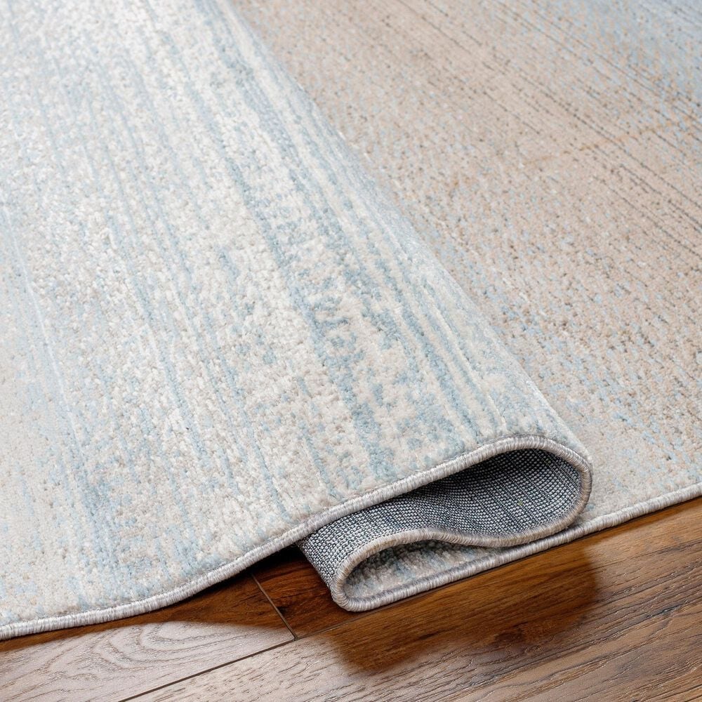Surya Masha 7&#39;10&quot; x 10&#39; Denim, Gray, Light Brown, Ivory, Cream and Dark Blue Area Rug, , large