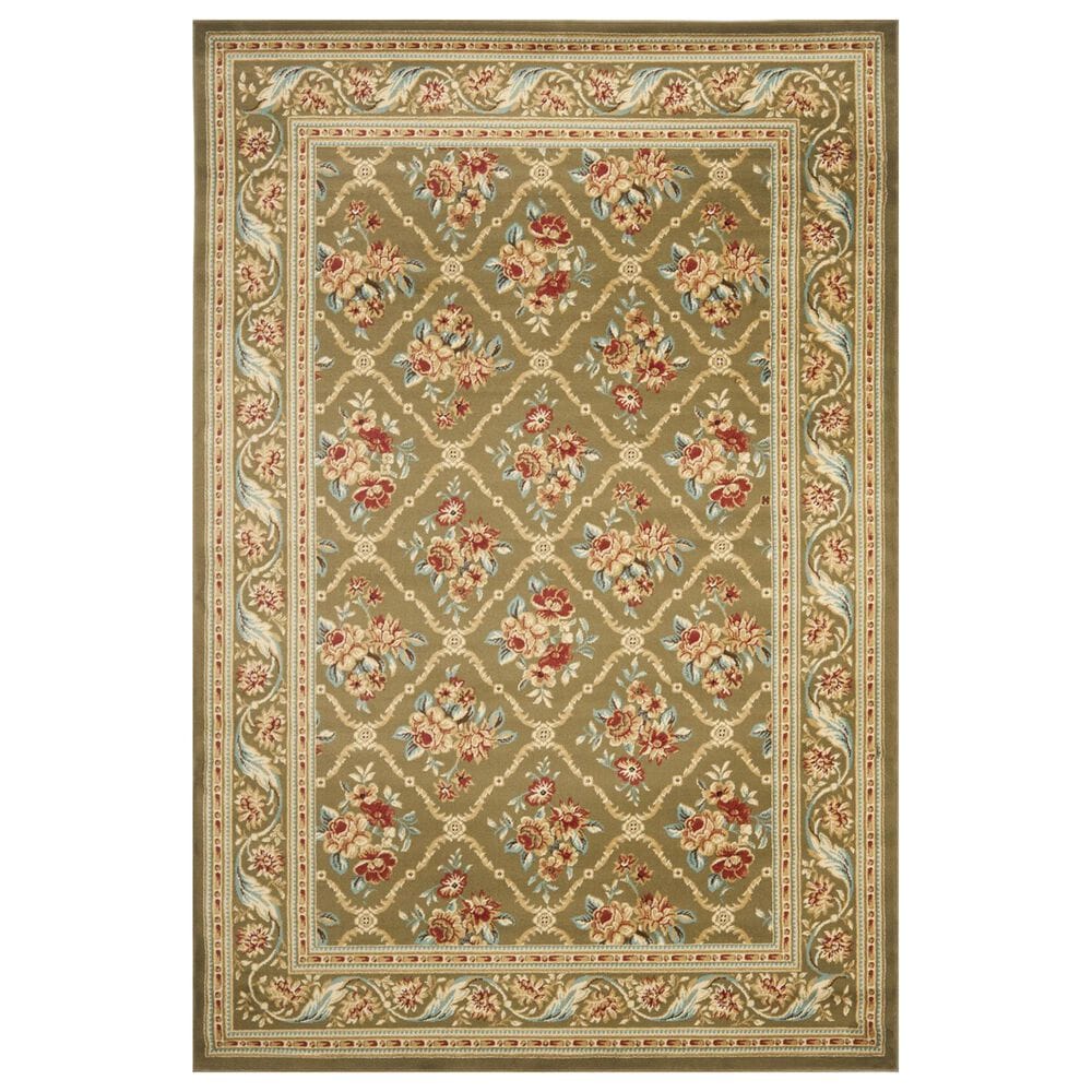 Safavieh Lyndhurst LNH556 5"3" x 7"6" Green Area Rug, , large