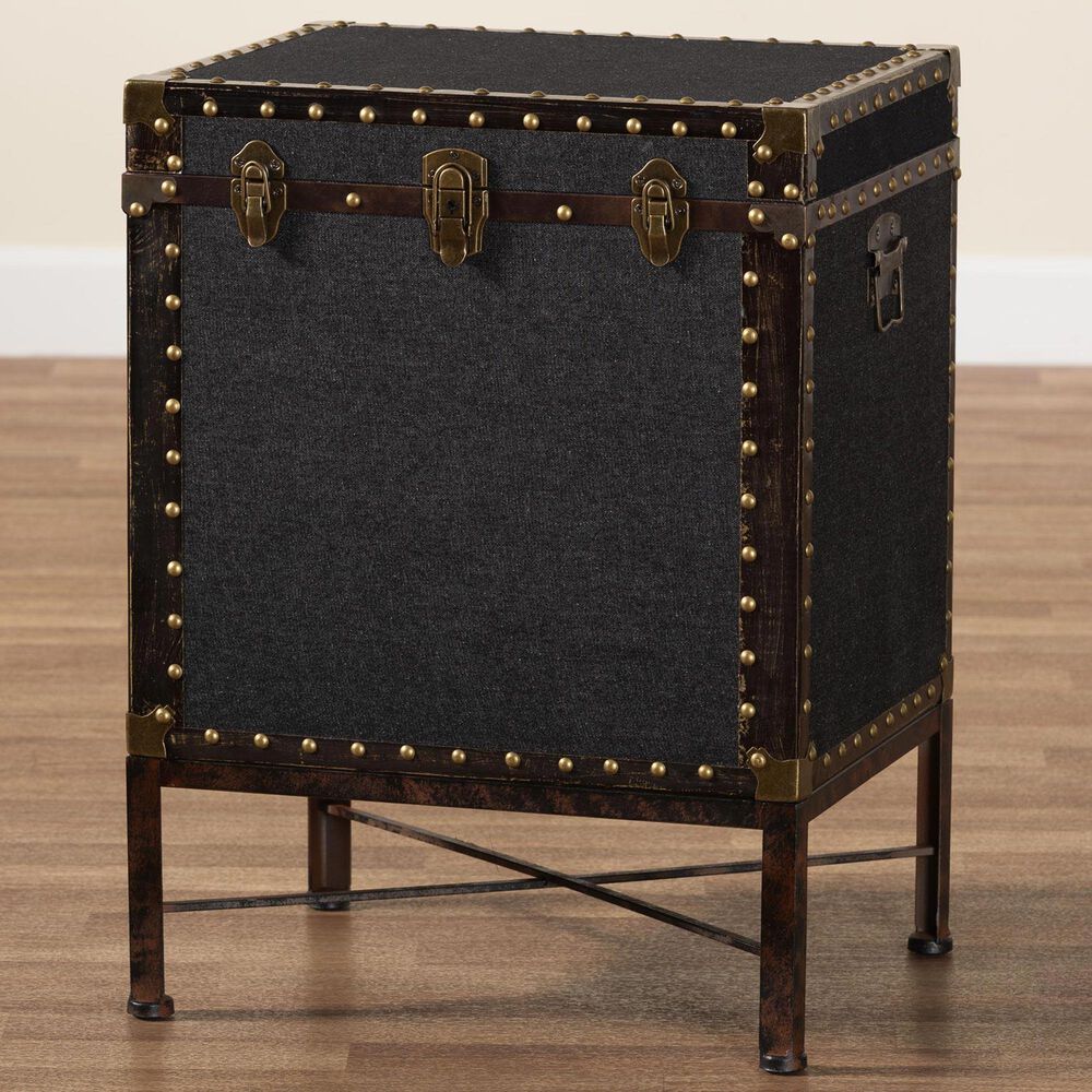 Baxton Studio Laura Lift-Top End Table in Black, , large