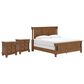 Ashley Rowlenstown King Panel Bed with Two Nightstands in Brown, , large