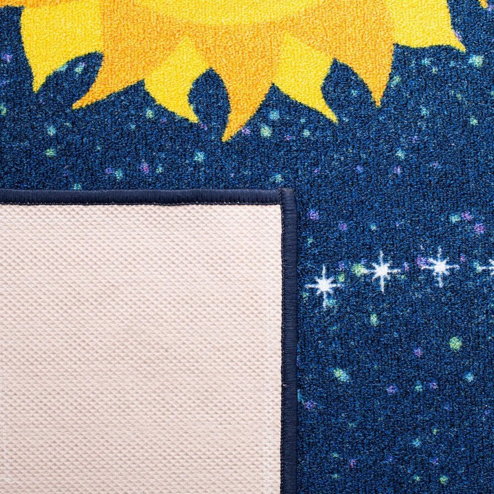 Safavieh Kids Playhouse 5&#39;5&quot; x 7&#39;7&quot; Navy and Gold Rug, , large