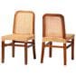 Baxton Studio Caspia Side Chair in Walnut Brown and Natural (Set of 2), , large