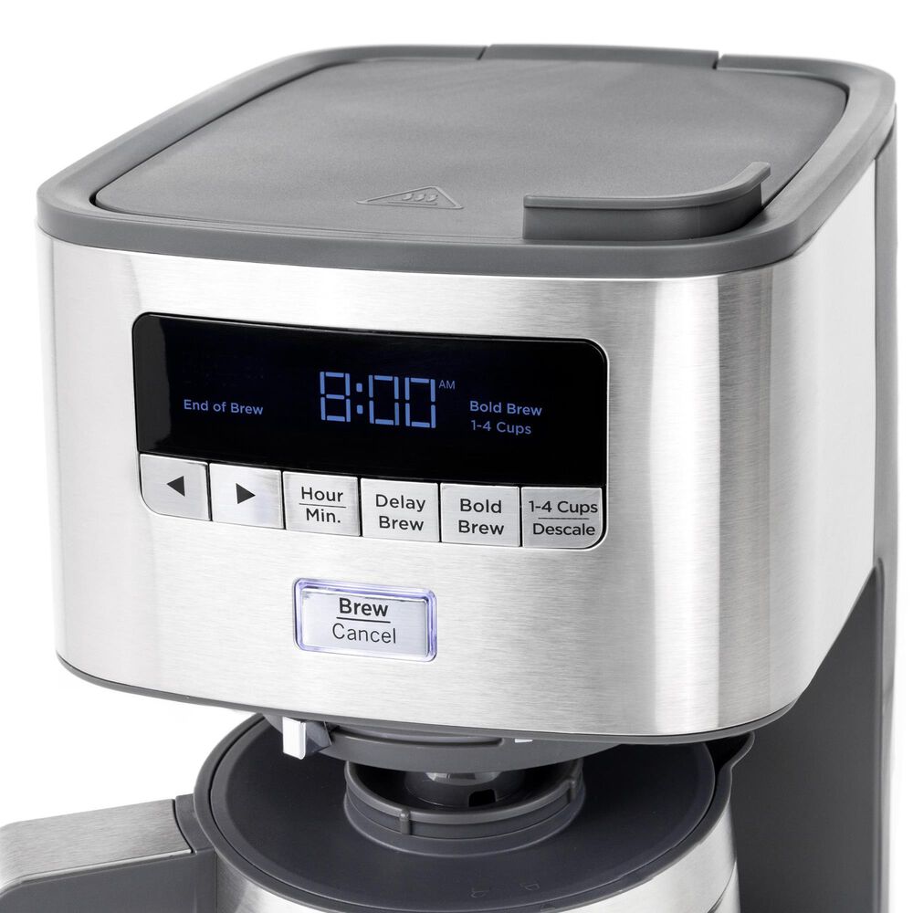GE Appliances 10-Cup Drip Coffee Maker with Thermal Carafe in Stainless Steel, , large