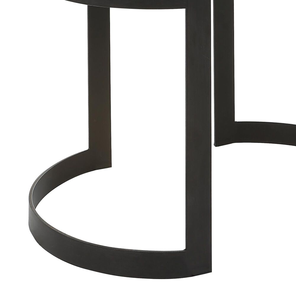 Uttermost Infinity Accent Stool in Black NFM