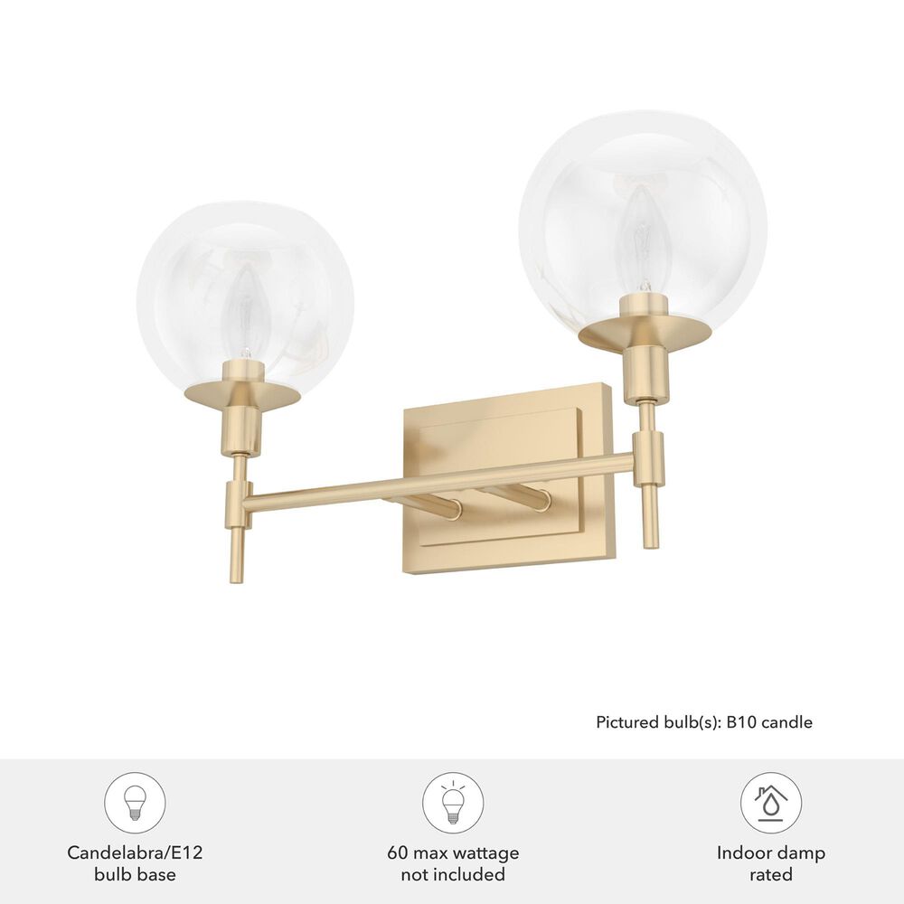 Hunter Xidane 2-Light Vanity in Alturas Gold, , large