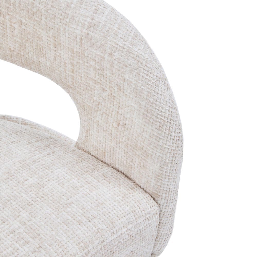 Impressions Vanity Miranda Vanity Chair with Cream Cushion in Black, , large