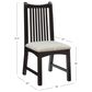 Linon Home Decor Bonnie Side Chair with Light Grey Faux Leather Cushion in Black (Set of 2), , large