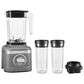 KitchenAid 3-Speed Ice Crushing Blender with 2 Personal Blender Jars in Matte Charcoal Grey, , large