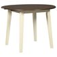 Ashley Woodanville Round Dining Table with 2 Drop Leaves in Cream and Brown - Table Only, , large