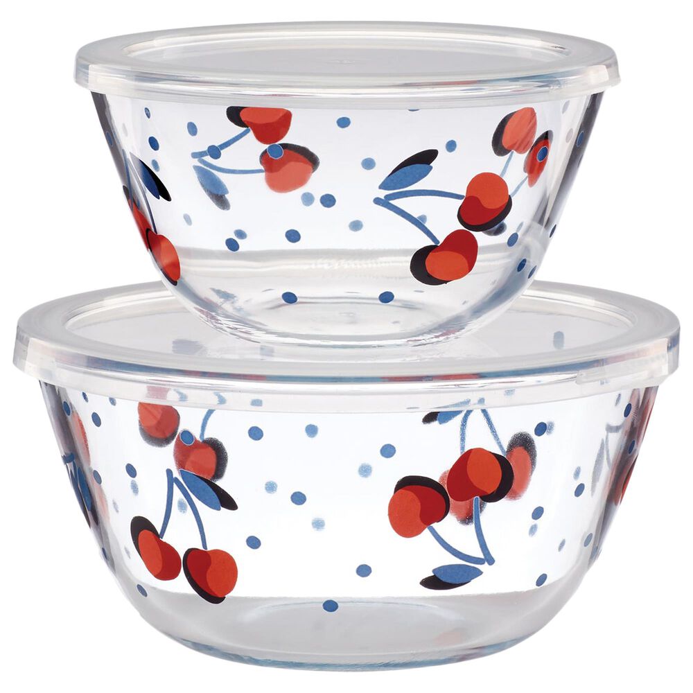 Kate Spade New York Vintage Cherry Dot 2-Piece Round Storage Set, , large