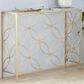Maple and Jade Contemporary Console Table in Matte Gold, , large