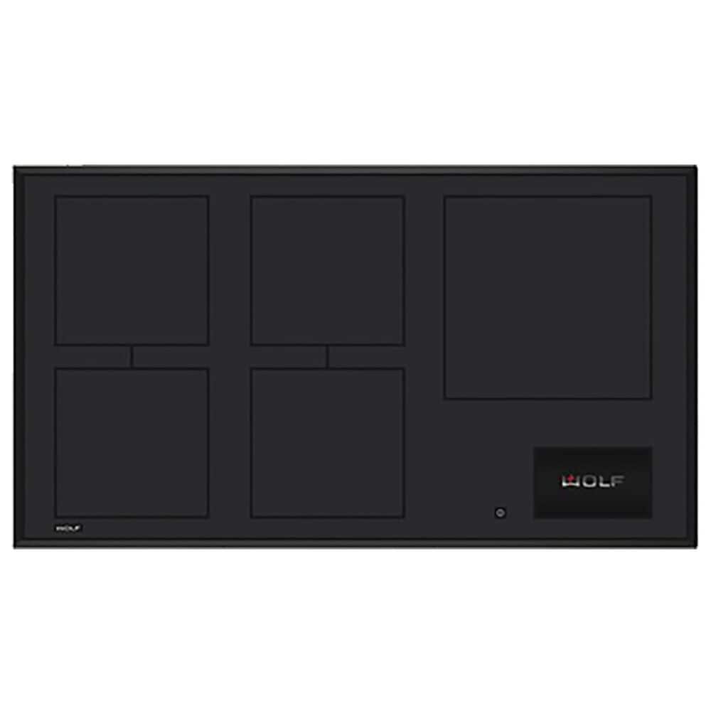 Wolf 36" Electric Induction Cooktop with Brushed Stainless Steel Frame in Black, , large