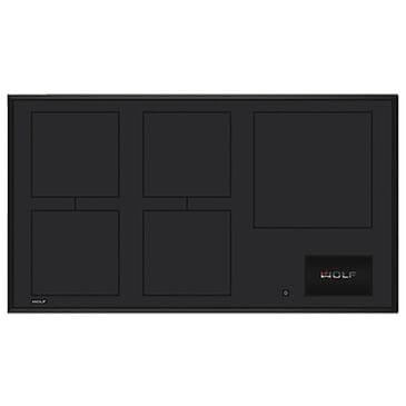 Wolf 36" Electric Induction Cooktop with Brushed Stainless Steel Frame in Black, , large