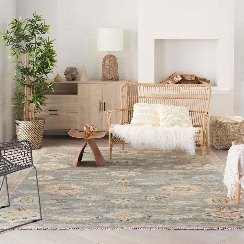 Nourison Odessa Dark Grey and Multicolor 10' x 14' Area Rug, , large