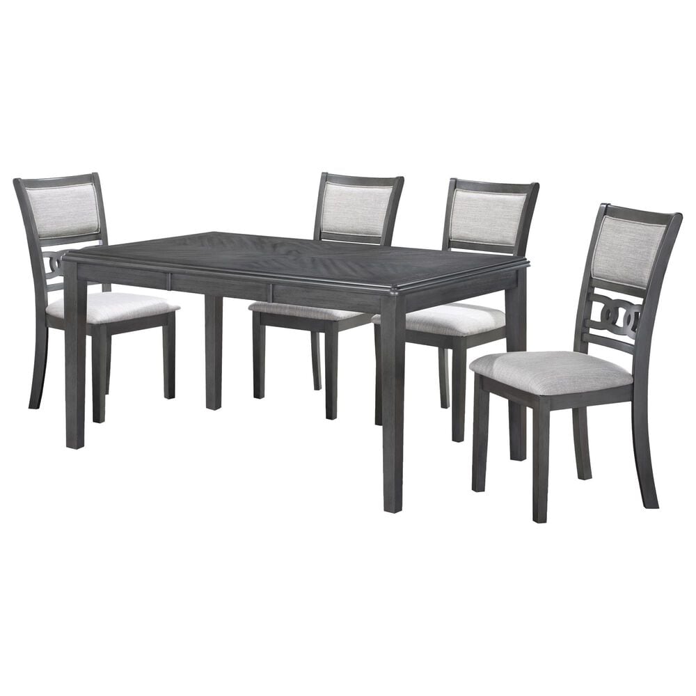 New Heritage Gia 5 Piece Contemporary Dining Height Set in Gray, , large