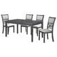 New Heritage Gia 5 Piece Contemporary Dining Height Set in Gray, , large