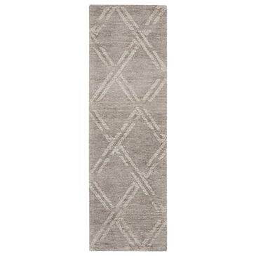 Nourison Venosa 2"3" x 7"6" Grey and Ivory Runner, , large