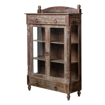 Rustic Imports 2 Door Curio in Limewash, , large