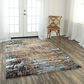 RIZZY Elite 10" x 13" Brown, Grey and Denim Area Rug, , large