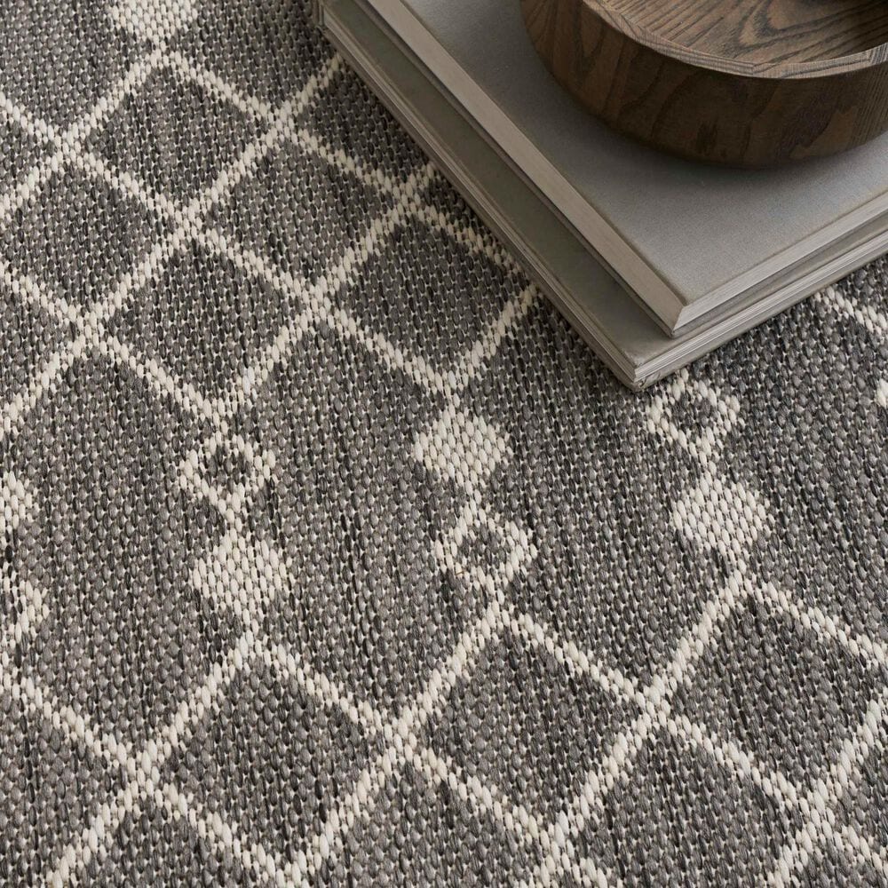 Nourison Positano Southwestern Charcoal 5&#39; x 7&#39; Indoor/Outdoor Area Rug, , large