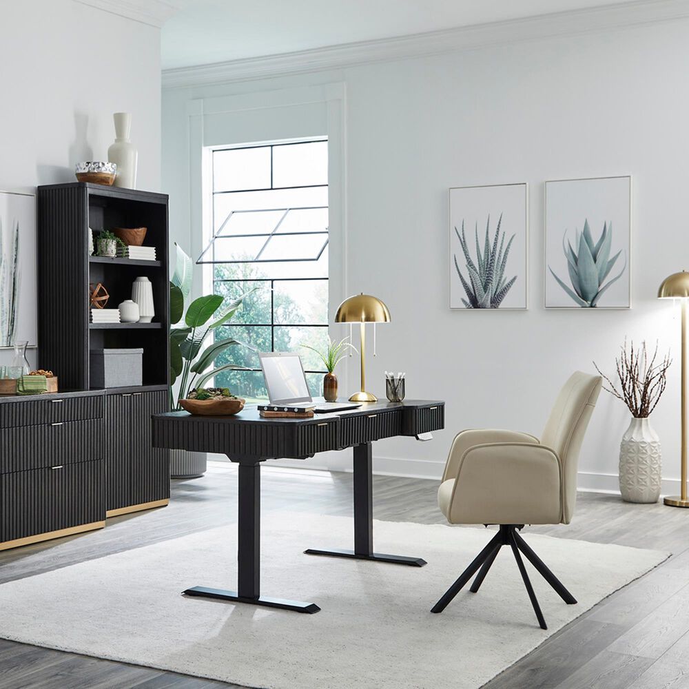 Riva Ridge Rylan 60" Adjustable Lift Desk in Dark Roast, , large