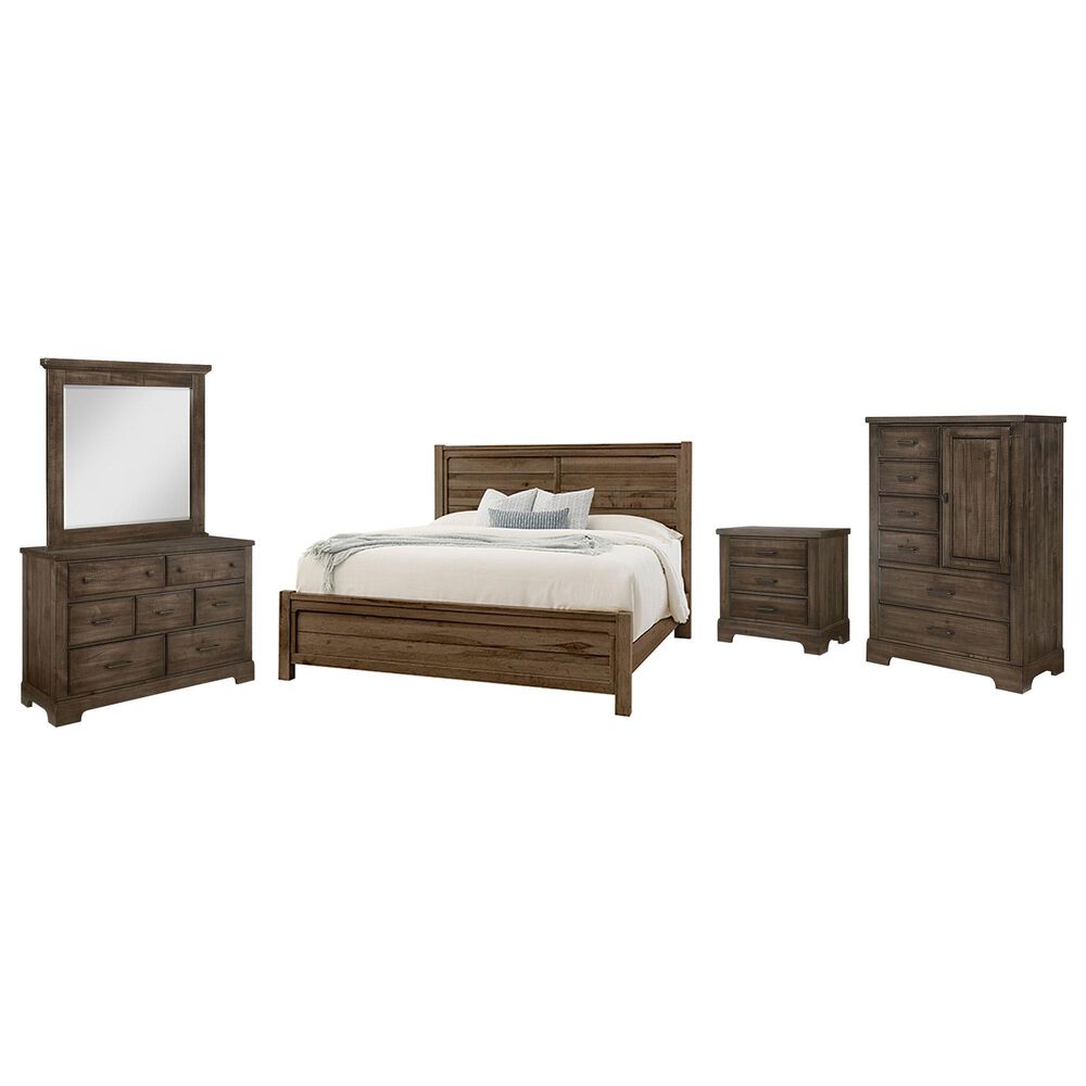 Viceray Collections Cool Rustic 5-Piece King Plank Bedroom Set in Mink, , large