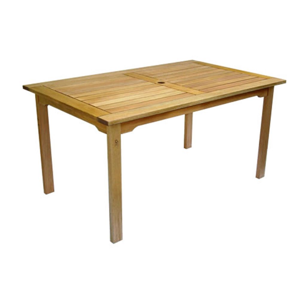 International Home Miami Milano Rectangular Eucalyptus Wood Table, , large