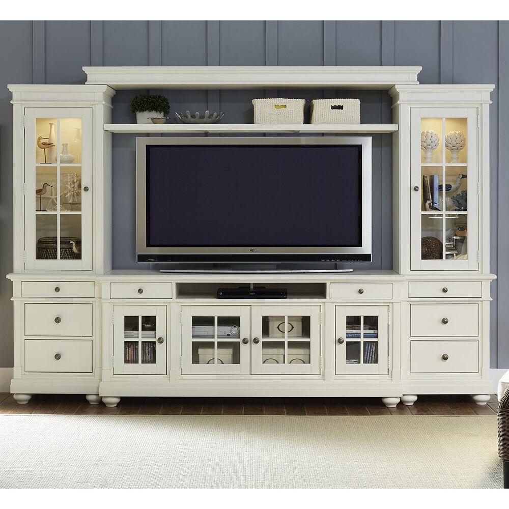 Belle Furnishings Harbor View 4-Piece Entertainment Center with Piers in Linen, , large
