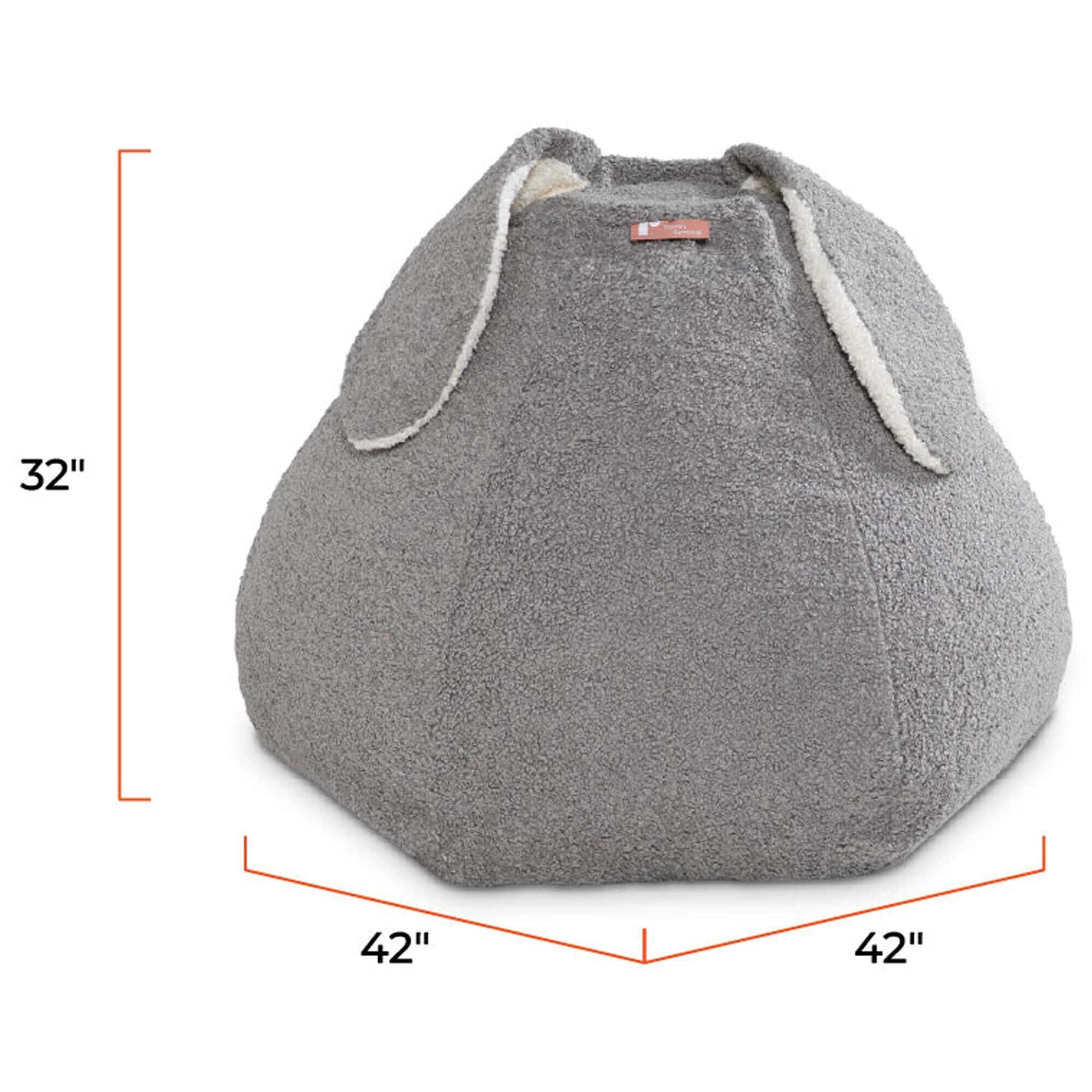 Jaxx HopSeat Bunny Oval Shaped Large Bean Bag Chair in Green