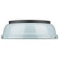 Golden Lighting Duncan 14" Flush Mount in Matte Black and Light Blue, , large