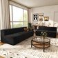 Furniture of America Facil 5-Piece Modular Armless Sofa Set in Black, , large