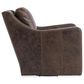 Bernhardt Ventura Leather Swivel Chair in Brown, , large