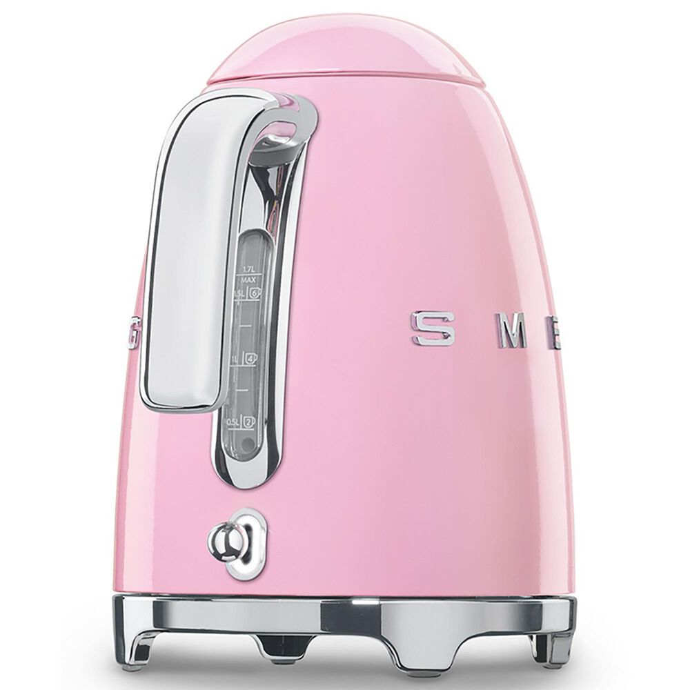 Smeg 7-Cup Stainless Steel Retro Style Electric Kettle in Pink, , large