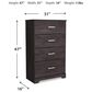 Ashley Belachime 5 Piece Queen Panel Bedroom Set in Dark Charcoal, , large