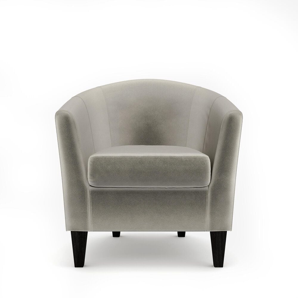 Overman International Corp Chantel Accent Chair in Chantel Pewter Velvet, , large