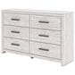 Ashley Cayboni 6-Drawer Dresser in Whitewash, , large