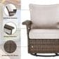 Sunwell Garden 5-Piece Patio Conversation Set with Swivel Chairs in Beige, , large