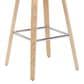 Armen Living Vienna Swivel Bar Height Stool with Snow White Upholstery in Patterned Oak, , large