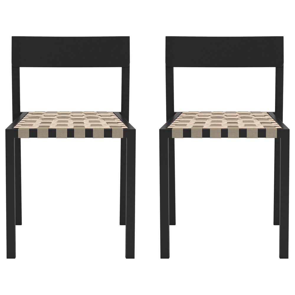 Zuo Modern Draco Outdoor Dining Chair in Black (Set of 2), , large
